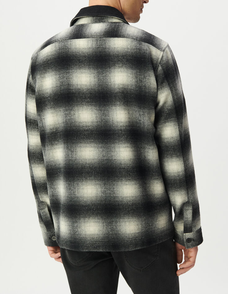 Sobrecamisa gris cuadros cuello ante hombre-2