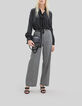 Zwart blouse Pure Edition met lavalli&egrave;rekraag Dames-6