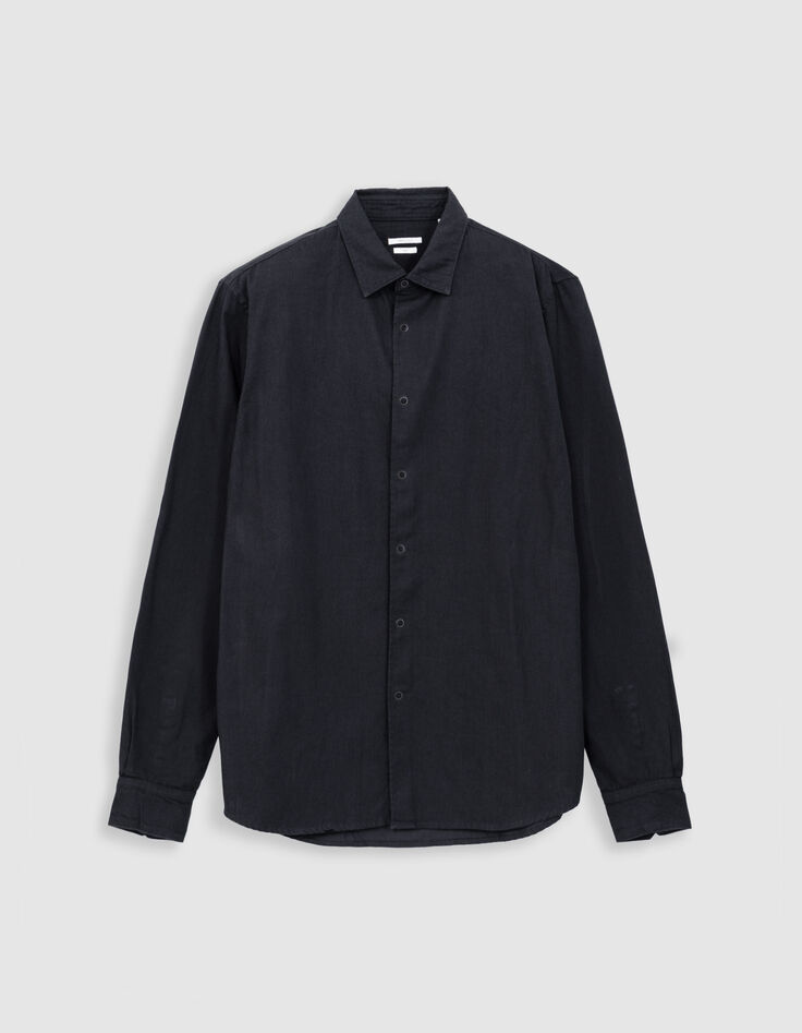Chemise REGULAR en jean noir upcycl&eacute; Homme-5
