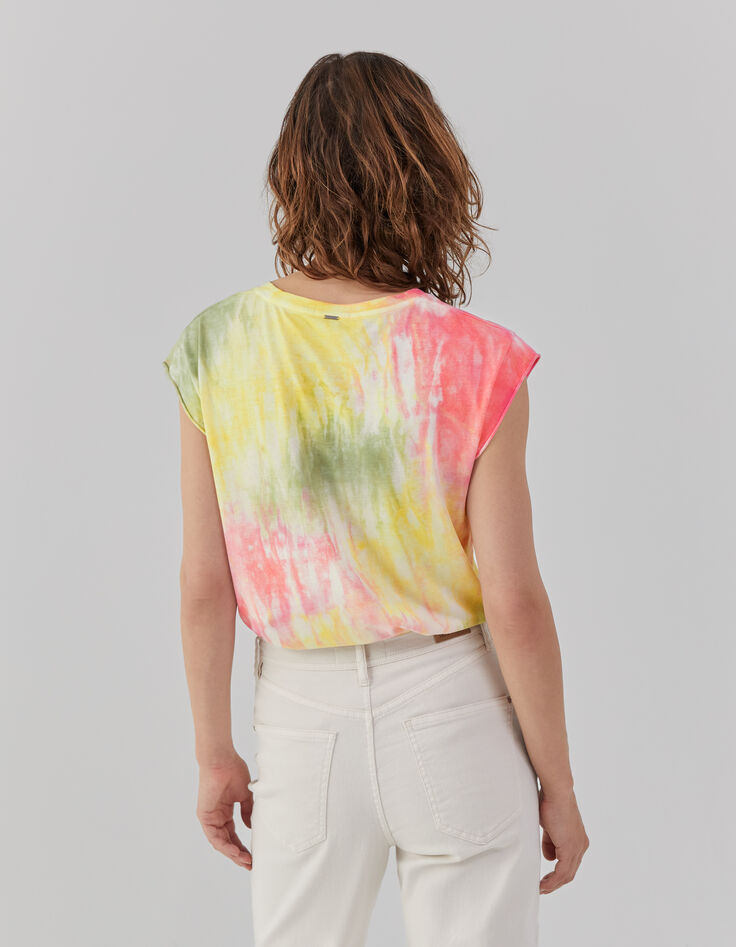Camiseta loose color crudo tie&dye mujer-5