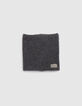 Snood de punto de canalé gris para niño-1