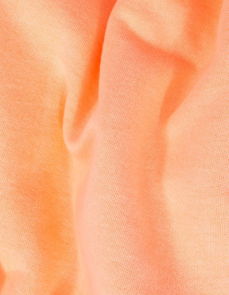 Korallenrotes M&auml;dchensweatshirt mit Peace and Love-7