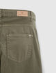 Kaki battle jeans cropped Dames-10