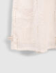 Cremewei&szlig;es M&auml;dchenkleid mit Spitze und Stickerei-6