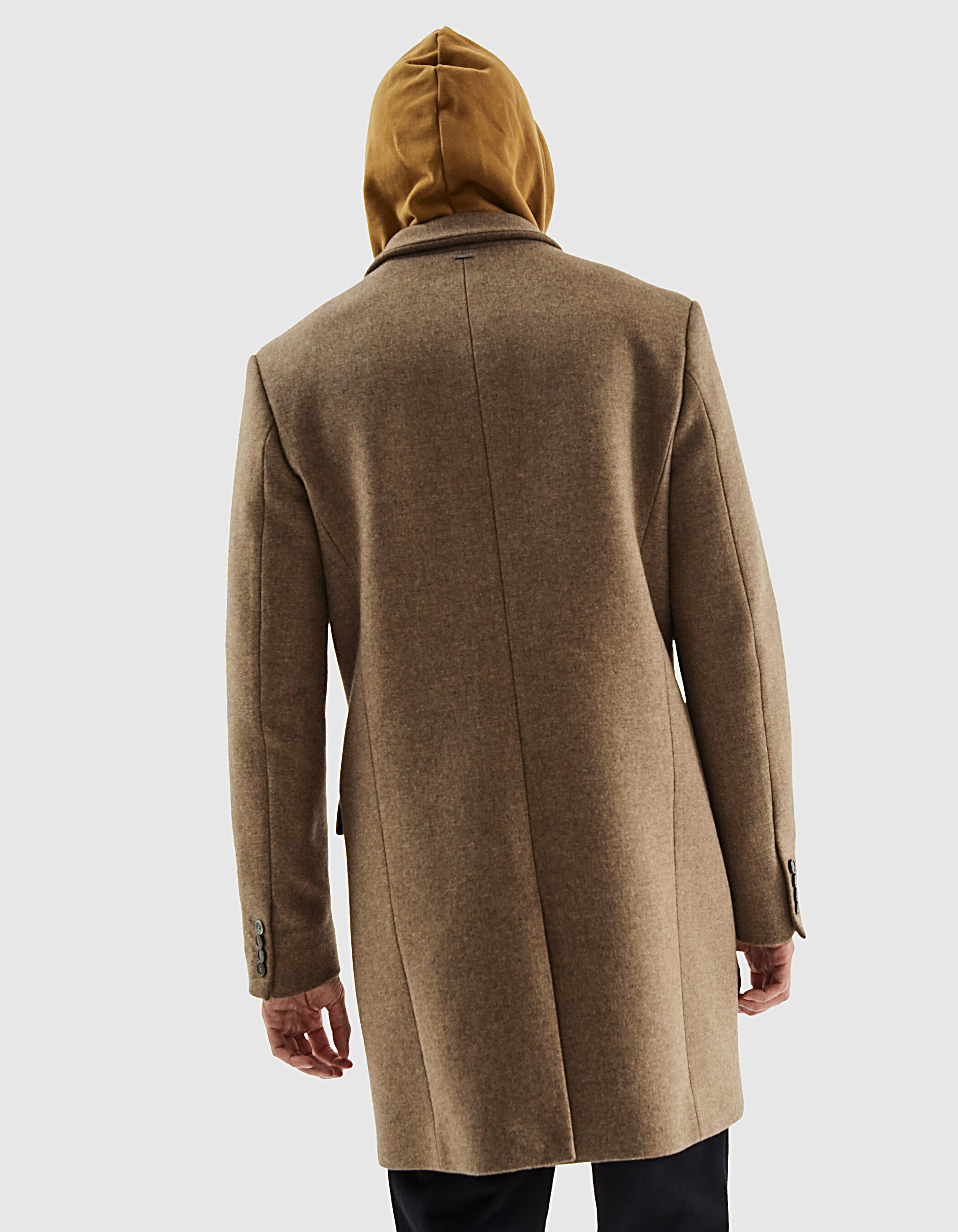 Men s light brown straight coat IKKS