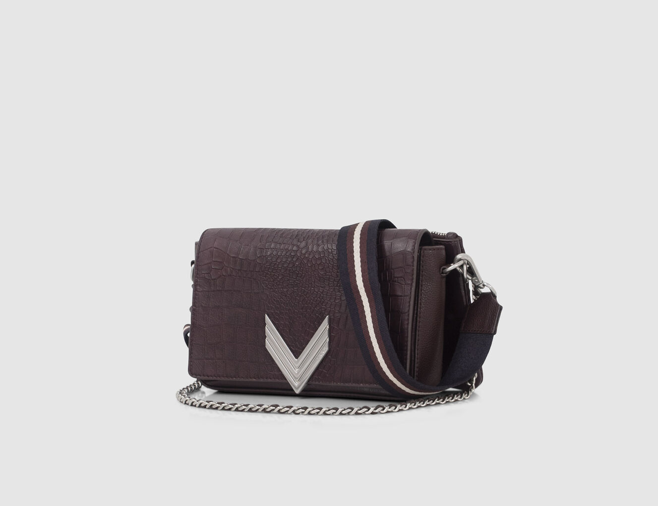 Le 111 TRINITY SCHOOL bordeaux cuir embossé python Femme - IKKS-2