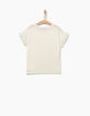 Cremeweißes Mädchen-T-Shirt THINK POSITIVE-4