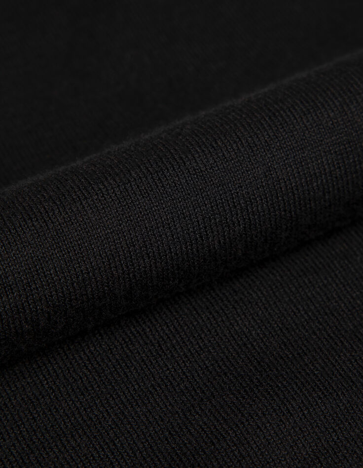 Women&rsquo;s black fine knit sweater with lace insert on back-5