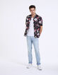 Chemise noire imprimée maxi-floral Homme-8