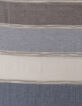 Foulard bleu gris motif rayures détails broderies Homme-3