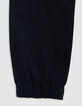 Zwarte JOGGER-broek met elastische tailleband voor jongens-6