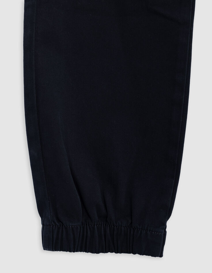 Zwarte JOGGER-broek met elastische tailleband voor jongens-6