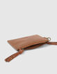 Porte-cartes cargo acajou en cuir femme-5