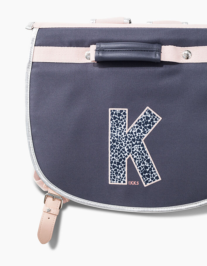 Puderrosa und marineblaue Schultasche 38 cm für Mädchen K - IKKS