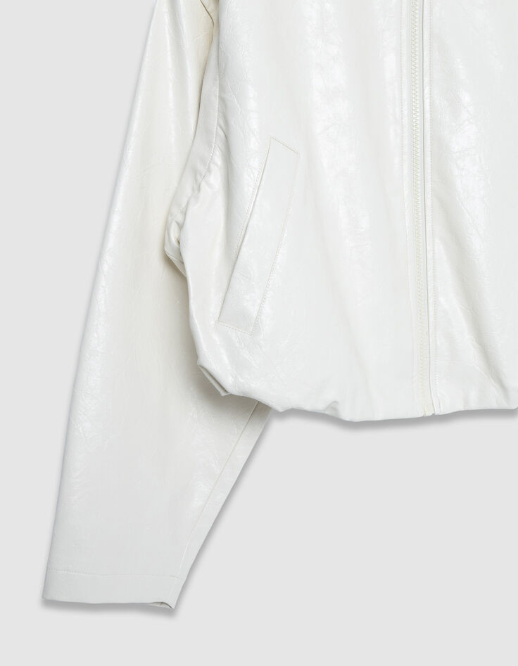 Wit rockjack met afneembare mouwen Dames-2