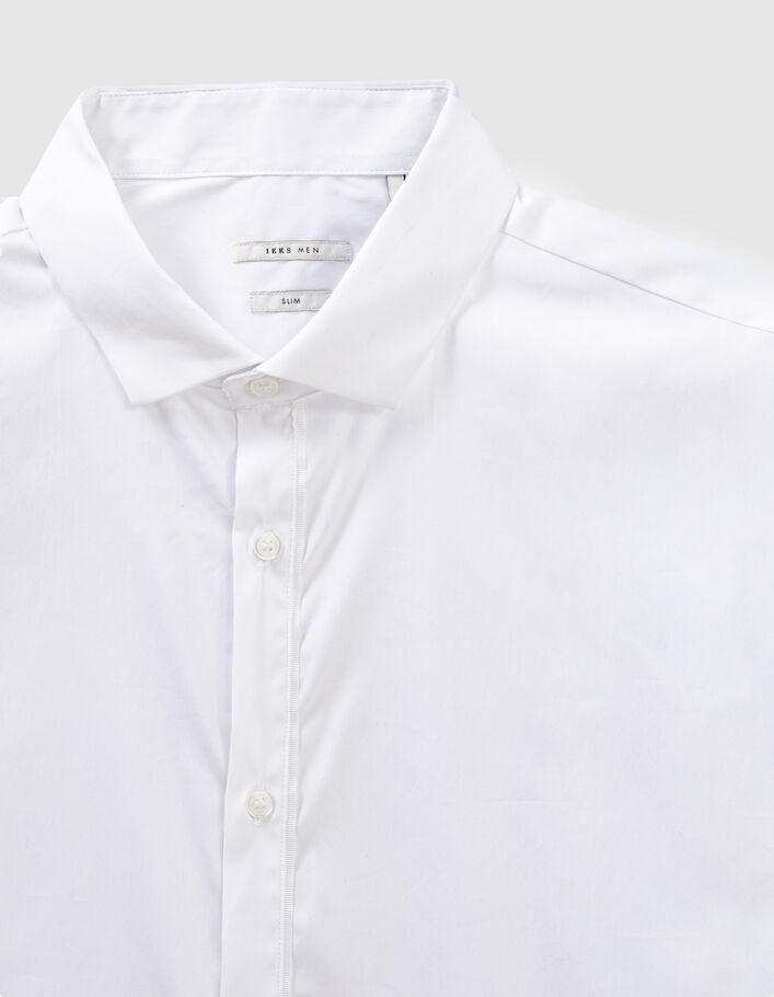 Weißes SLIM-Herrenhemd EASY CARE - IKKS