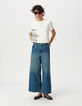 Tee-shirt col rond blanc visuel messages-2