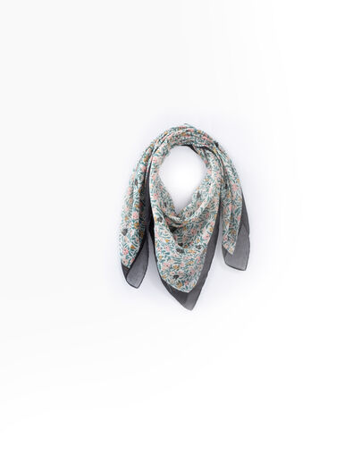 Pañuelo blanco roto irisado estampado bohemio I.Code
