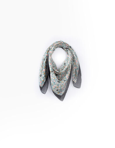 I.Code off-white iridescent floral Boho print scarf - I.CODE