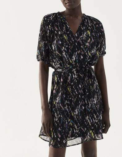Korte jurk met kleurige print gerecycleerd dames - IKKS
