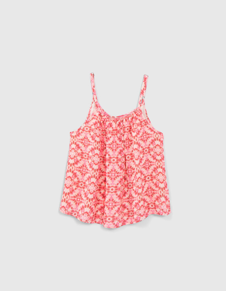 Top lencero rosa estampado étnico niña-1