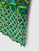 Muntgroen overhemd gerecycleerd paradise print Dames-4
