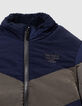Khaki 3-in-1 Parka und Wendeanorak für Jungs-8