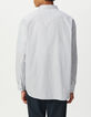 Chemise REGULAR bleu ray&eacute;e 100% coton Homme-4