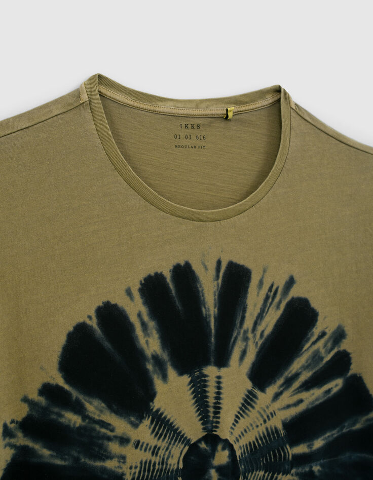 Hellkhaki Tie-Dye-Herren-T-Shirt-2