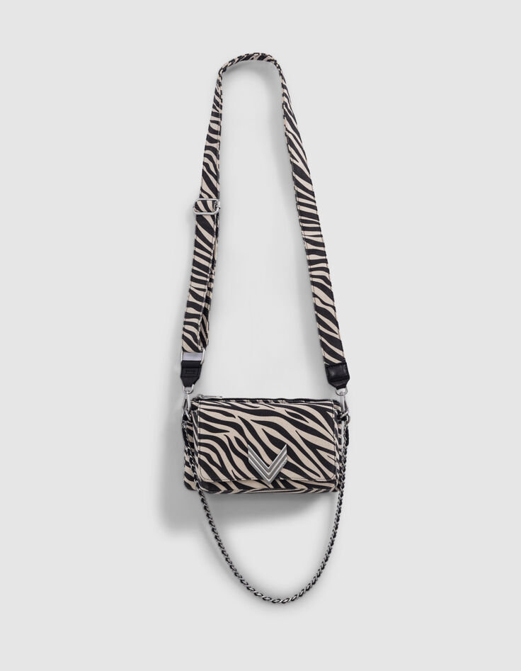 Le 111 ZEBRA écru toile motif zébré Femme-3