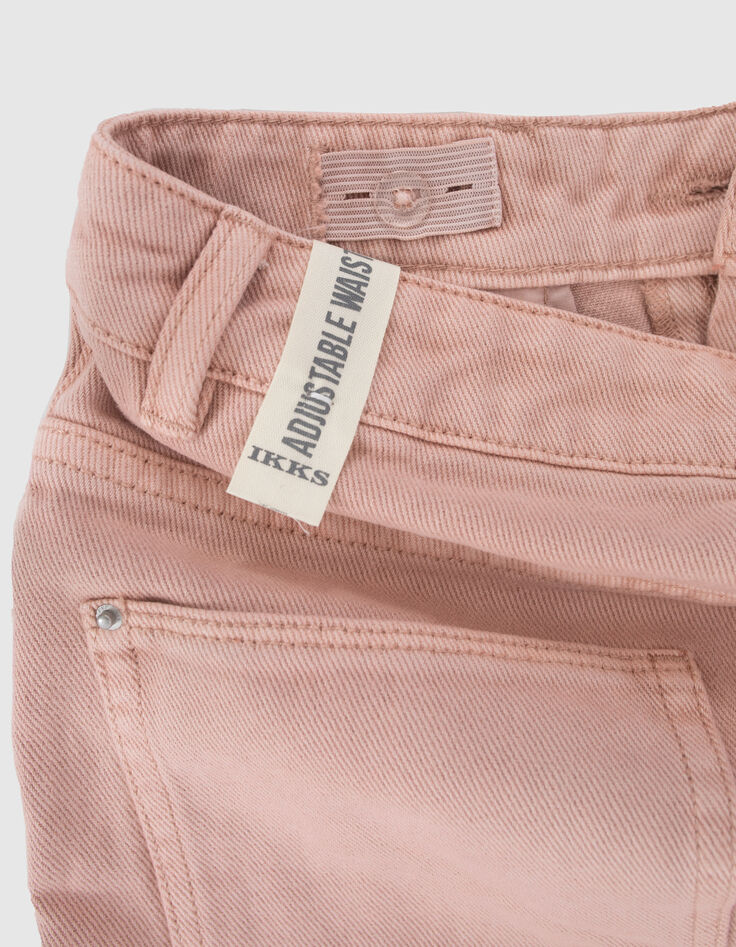 Girls’ powder pink mom jeans-5