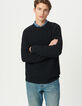 Men’s navy decorative textured knit winter sweater-2