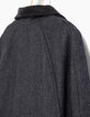 Cape grise zippée à col motard fille-7