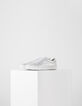 Baskets en cuir argent lacets IKKS femme-6