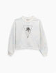 Pastellgr&uuml;nes Crop-M&auml;dchensweatshirt mit Tie-Dye-Print-1