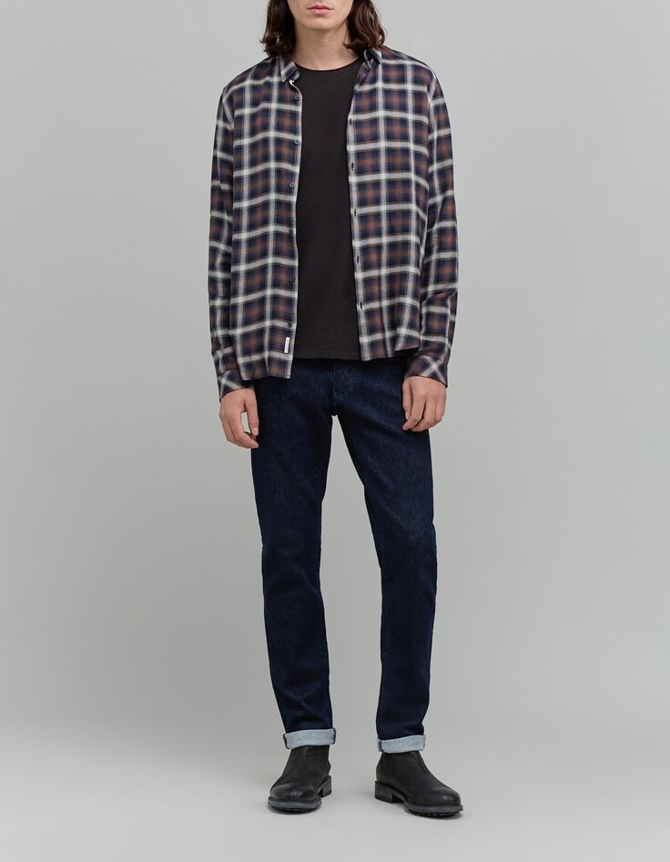 Camiseta de algod&oacute;n org&aacute;nico marr&oacute;n L'Essentiel hombre-5