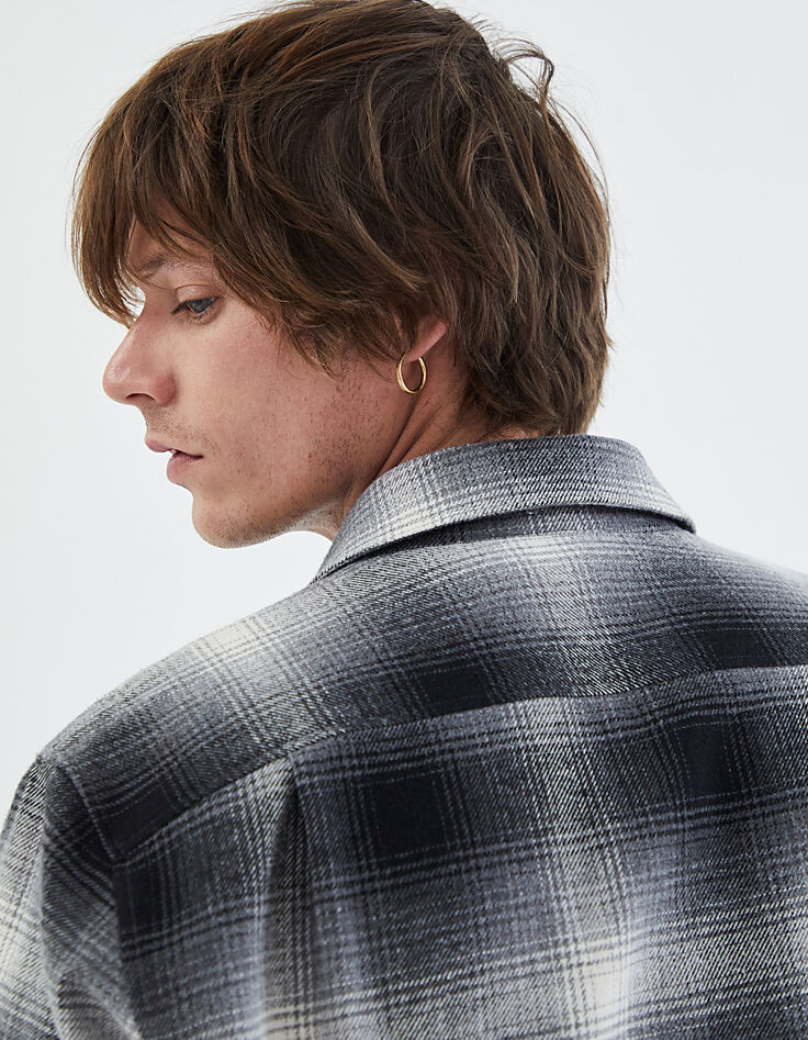 Surchemise REGULAR gris anthracite à carreaux Homme-5