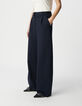 Marine geklede broek wideleg milanotricot Dames-2