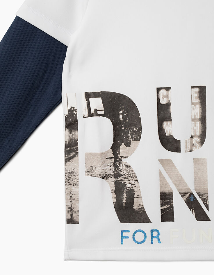 Tee-shirt blanc IKKS SPORT LAB garçon-4