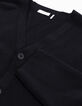 Cardigan noir tricot boutonné Homme-4