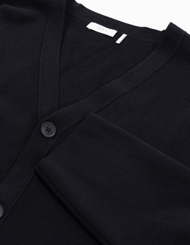 Cardigan noir tricot boutonné Homme-4 Cardigan noir tricot boutonné Homme-4