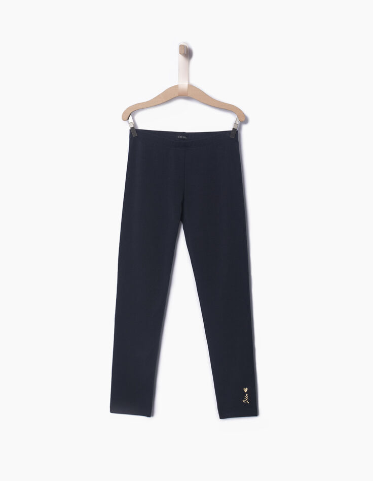 Legging fille bleu marine-1