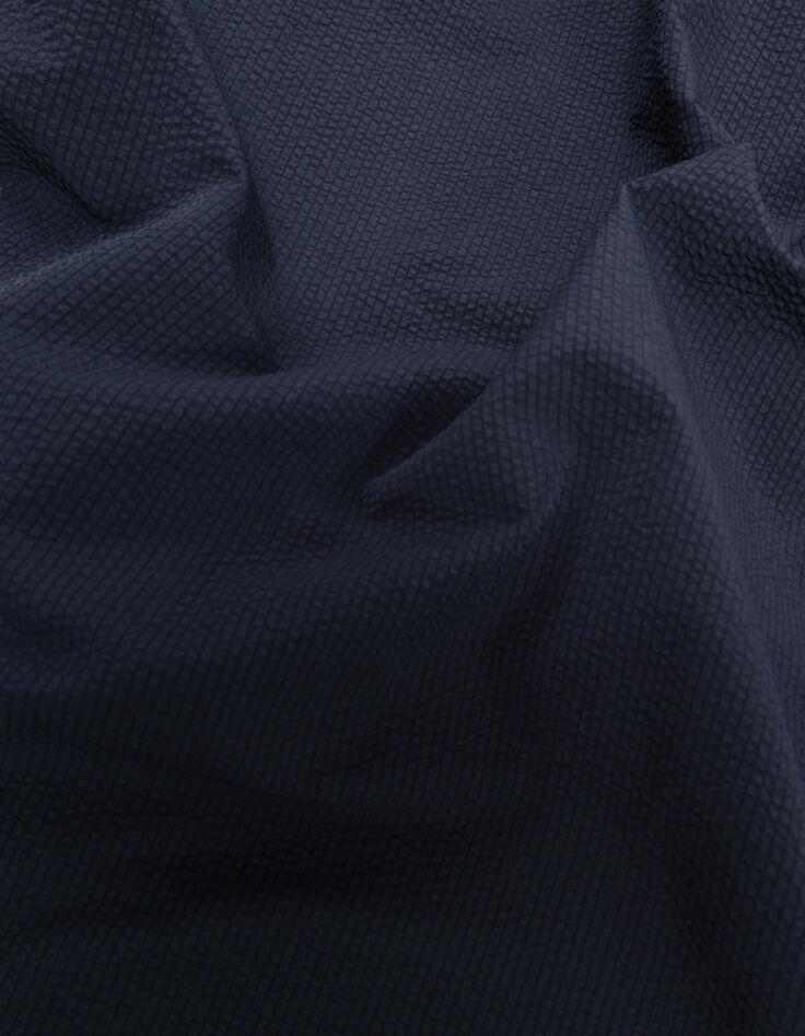 Men&rsquo;s navy seersucker JOGGER trousers-8