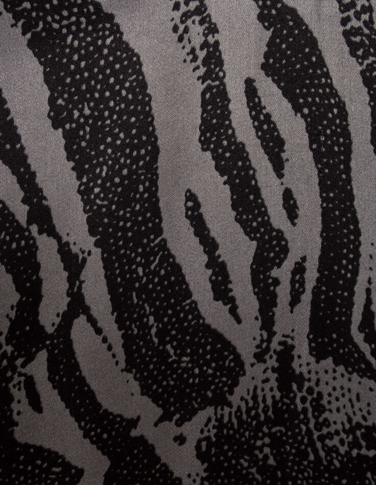 Pure Edition-Women’s grey long zebra print dress-8