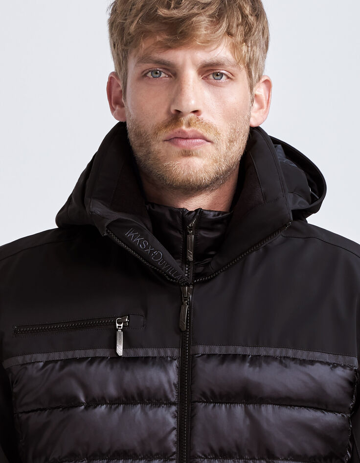 Doudoune noire bi-matière IKKS x DUVILLARD Homme-6