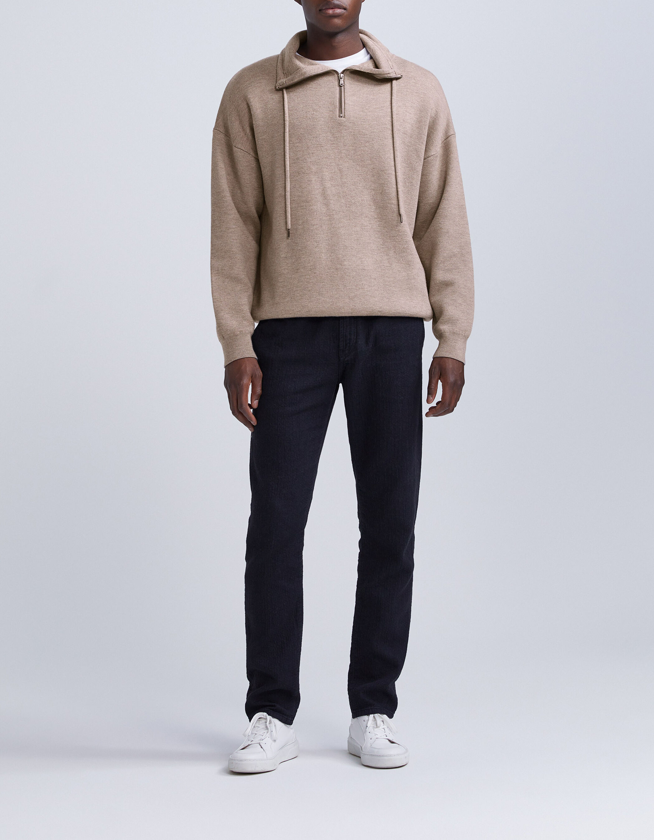 Pull vison tricot col camionneur Homme