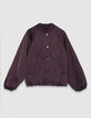 Women's oversize burgundy nylon bomber-1