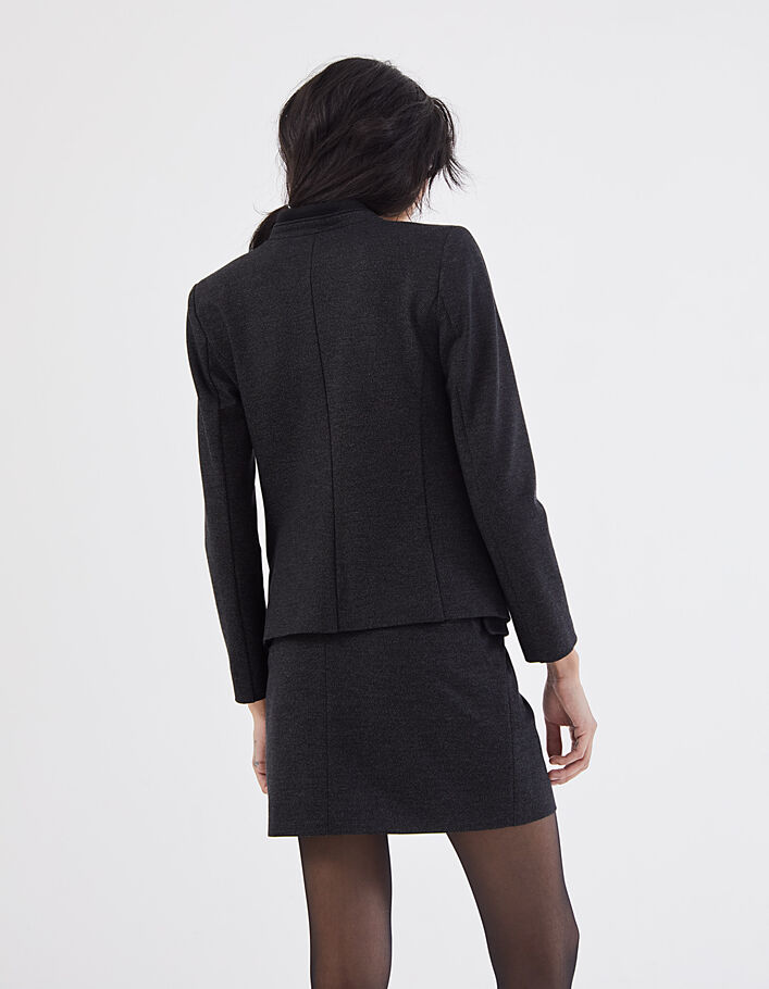 Women’s semi plain Milano knit suit jacket+stand-up collar - IKKS