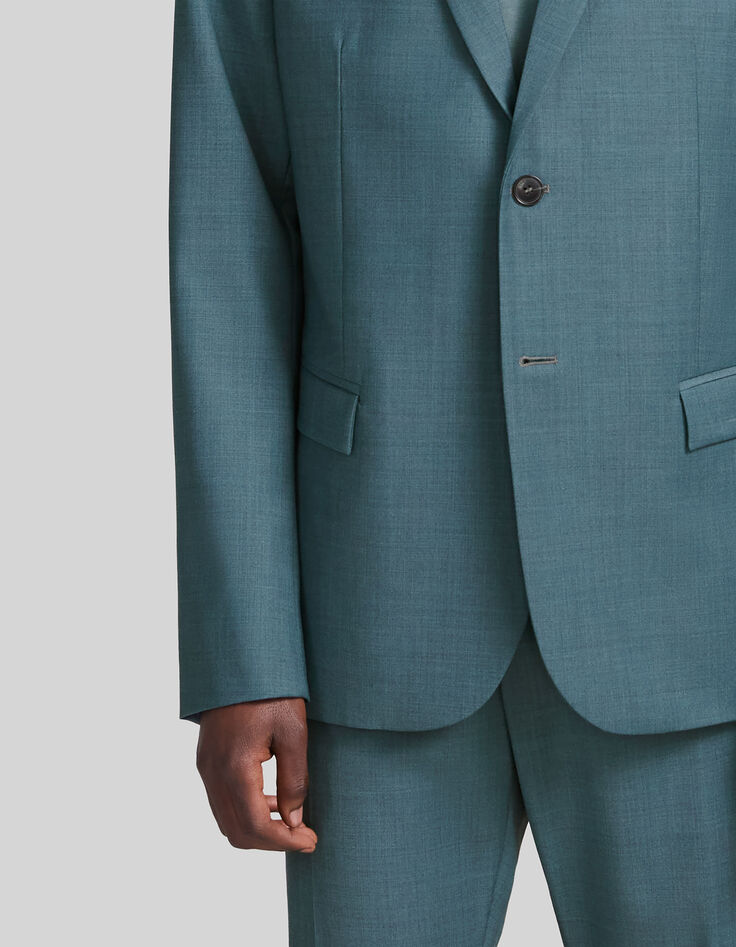 Veste de costume vert bleut&eacute; Homme-4