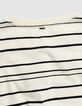 Camiseta blanca de Hombre con estampado de rayas negras-7